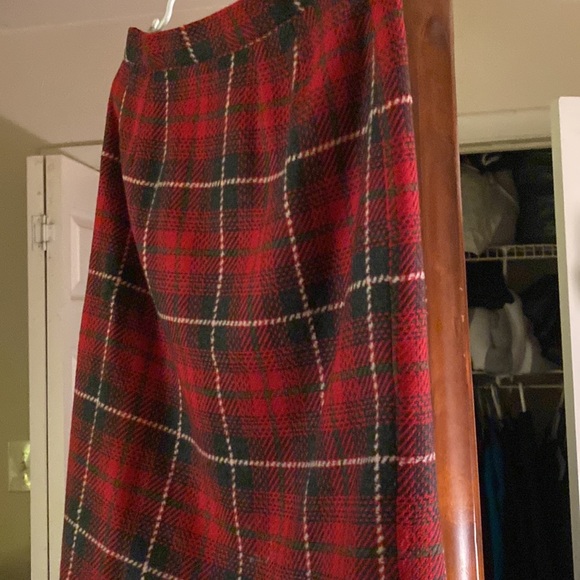 2 PCs skirt set plaid lined skirt and jacket nice - Picture 5 of 7